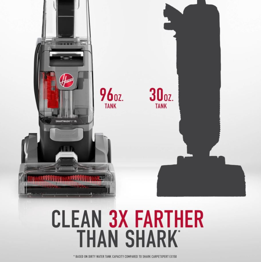 Hoover SmartWash Pet XL, Upright Carpet Cleaner Machine, for Carpet, Rugs, Upholstery, and Stairs, Fast Drying, Deep Clean, Self Cleaning, FH62010V