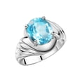 thumbnail image 3 of *RYLOS Bague Solitaire Classique en Topaze Bleue - Pierre de Naissance de Décembre*, 3 of 7