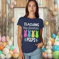 thumbnail image 5 of DEXIO Teaching My Favorite Peeps Easter Shirt for Women Easter Teacher T-Shirt Funny Bunny Graphic Tee Top, 5 of 12