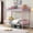 Pink, variant on DeepRoar Twin over Twin Bunk Bed, Metal Bunk Bed Frame with 2 Ladders, Convertible Bunk Beds for Teens and Adults, Space Saving Bunk Bed for Bedroom, Dorm, No Box Spring Needed, Noise Free, Silver