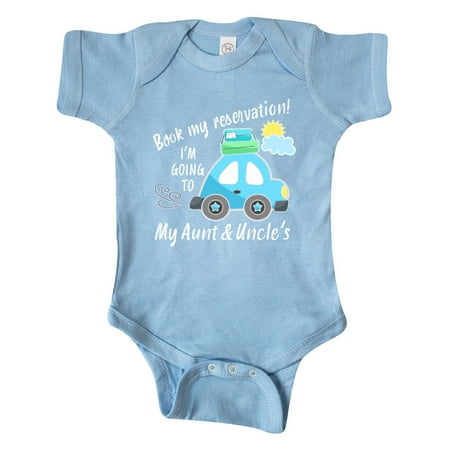 

Inktastic Book my Reservation! I m Going To My Aunt and Uncle s Gift Baby Boy or Baby Girl Bodysuit