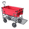 thumbnail image 3 of Mac Sports Chariot de Jardin Pliable à Double Étage, Rouge, 3 of 5