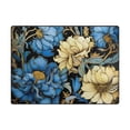 thumbnail image 2 of Blue and Yellow Flowers Area Rugs Soft Non-Slip Floor Mats Large Nursery Carpets Doormat for Living Room Bedroom Hotel Decor 63"x48", 2 of 7