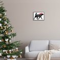 thumbnail image 2 of Feliz Naughty Dog Funny Pet Holiday Graphic Art Black Framed Art Print Wall Art, 2 of 7