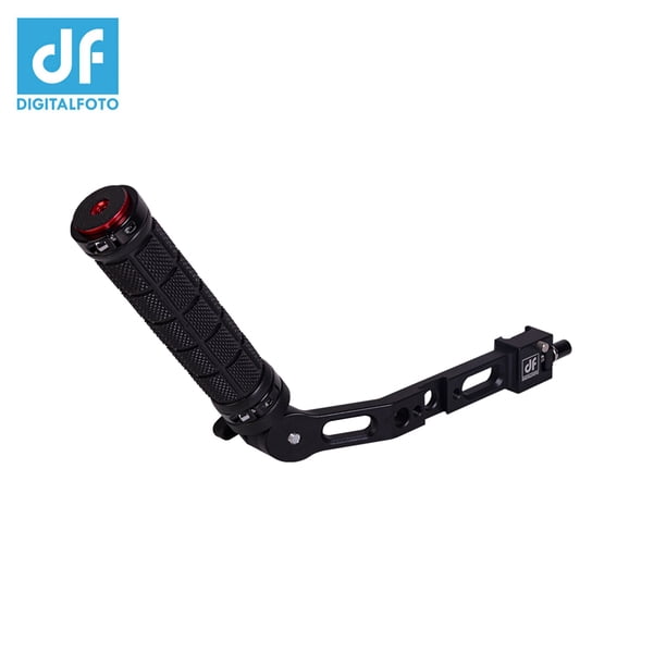 Mango ergonómico de agarre suave para estabilizadores DJI RS2 y RSC2, con ajuste de 270° y montura de zapata fría para accesorios. Fabricado en aleación de aluminio y goma antideslizante.