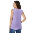 thumbnail image 2 of Woman Within Plus Size Perfect Sleeveless Shirred V-Neck Tunic, 2 of 6