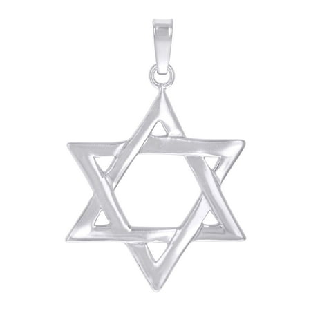 925 Sterling Silver Unisex Star of David Symbol Religious Charm Pendant for Men Women