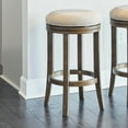 thumbnail image 2 of New Ridge Home Victoria 25" Counter Height Swivel Stool with Cream Fabric and Honeysuckle Finish, 2 of 7