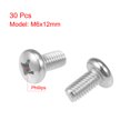 thumbnail image 2 of Unique Bargains M6x12mm Machine Screws Pan Phillips Cross Head Screw Bolts 30Pcs, 2 of 3