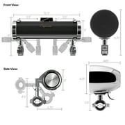 GoHawk RD88-S42 All-in-One Built-in Amplifier 600W Waterproof Bluetooth Motorcycle Stereo 8 Speakers Soundbar for Harley ATV 4 Wheeler Chrome