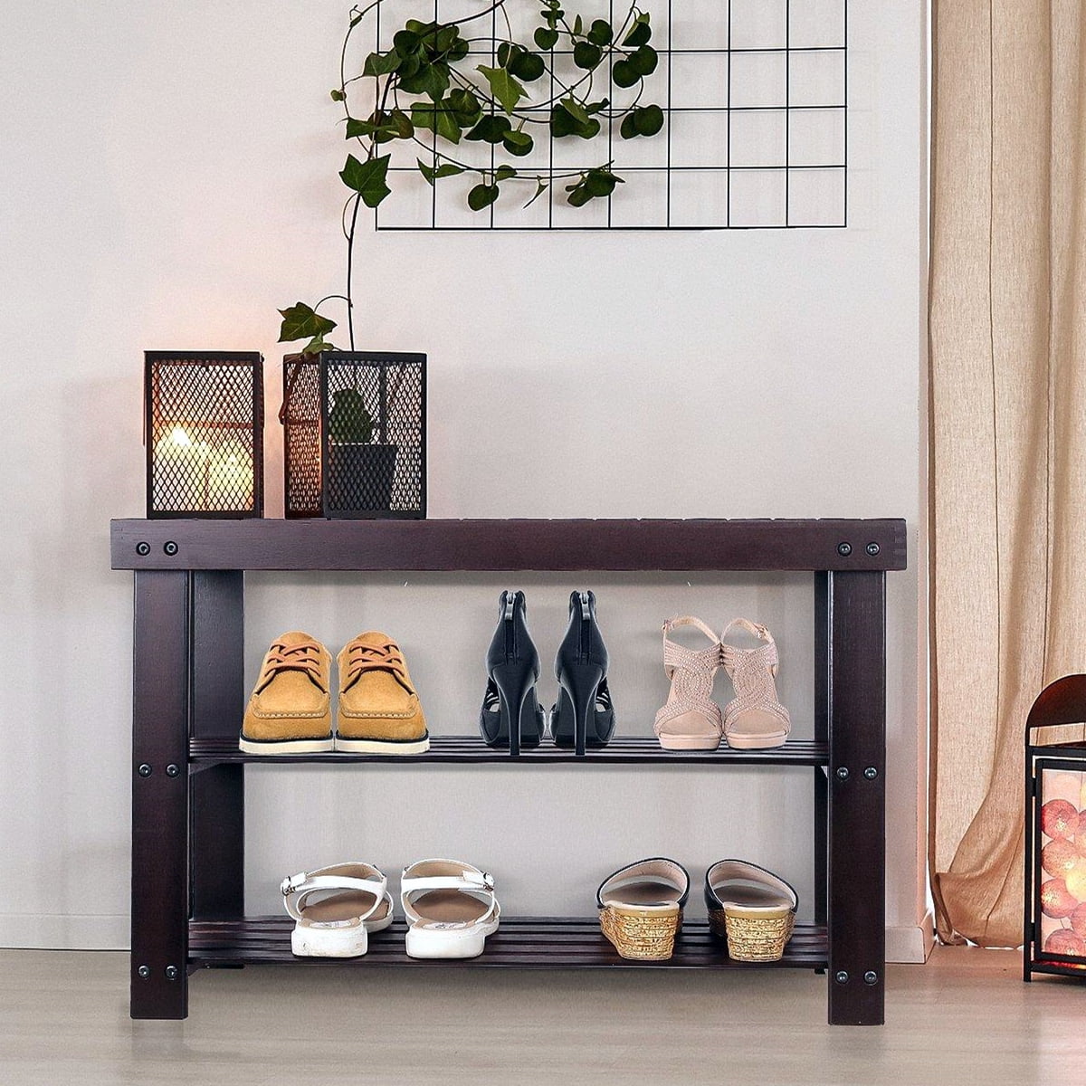 Multifunction Natural Bamboo Entryway Shoe Storage Household Shelf Shoe Bench With Cushion BB67 Shoe Bench 2-Tier Shoe Rack Multifunction Natural Bamboo Entryway Shoe Storage Household Shelf Shoe Bench With Cushion BB67 Shoe Bench 2-Tier Shoe Rack