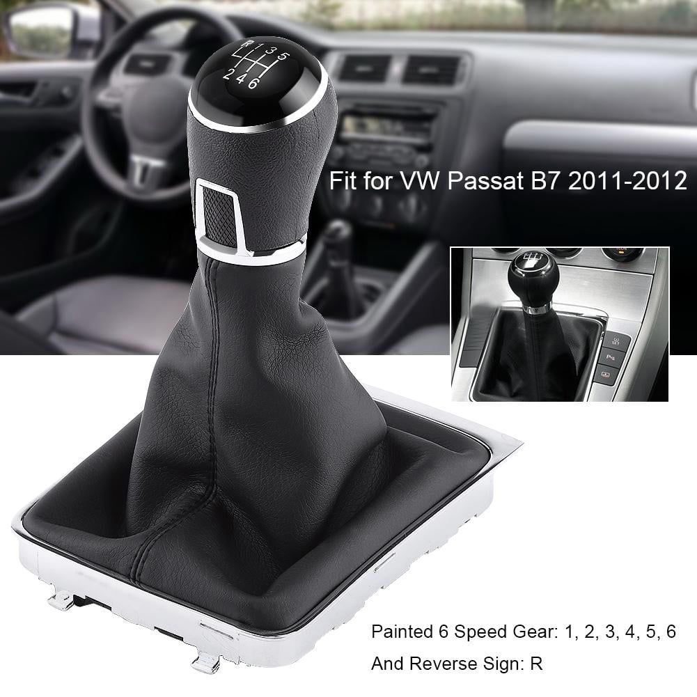 6 Speed Car Gear Shift Knob Stick with Boot Cover Kit For Passat B6 2005-2012