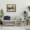 thumbnail image 2 of Stupell Industries Western Galloping Horse Portrait Graphic Art Jet Black Floating Framed Canvas Print Wall Art, Design by Tina Blakely, 2 of 6