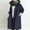 Navy, variant on EQWLJWE Women's Solid Color Button Pocket Recreational Hooded Long Sleeve Windbreaker Coat Tops