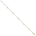 thumbnail image 4 of Auriga 14K Yellow Gold and Diamond Cut Heart Anklet 9inch for Women, 4 of 6