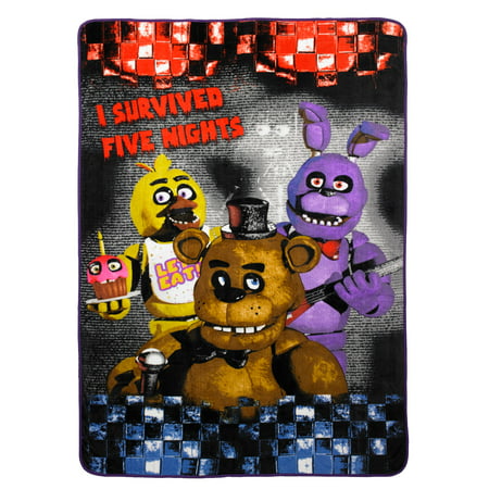 Five Nights at Freddy’s Plush Blanket, Kids Bedding, 62x90, 1 Each