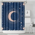 thumbnail image 2 of Gothic Shower Curtain Set - Dark Celestial Moon & Star Print, Mystical Cosmic Bath Decor, Waterproof Polyester 72"x84", Goth Aesthetic Gift, 2 of 5
