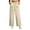 Beige, variant on Levmjia Women High Waisted Wide Leg Pants Casual Drawstring Elastic Waist Side Pocket Loose Fit Pants for Women Daily Wear