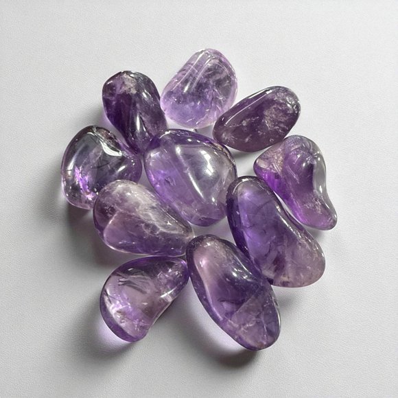 Amethyst tumble Stone | 5 pieces | Avg size : 18 mm