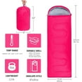 thumbnail image 3 of Ozmatip Sleeping Bag, Lightweight Summer Weather Sleep Bags for Kids Adults Girls Women, Microfiber Filled 15-25 Degree for Backpacking/Hiking/Camping/Mountaineering with Compression Sack, 3 of 7