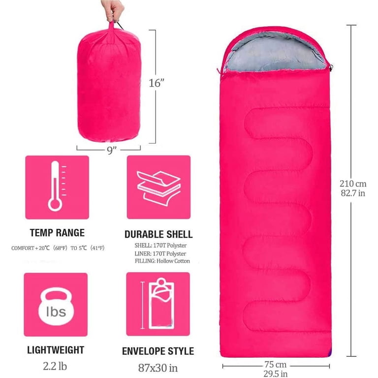 Ozmatip Sleeping Bag, Lightweight Summer Weather Sleep Bags for