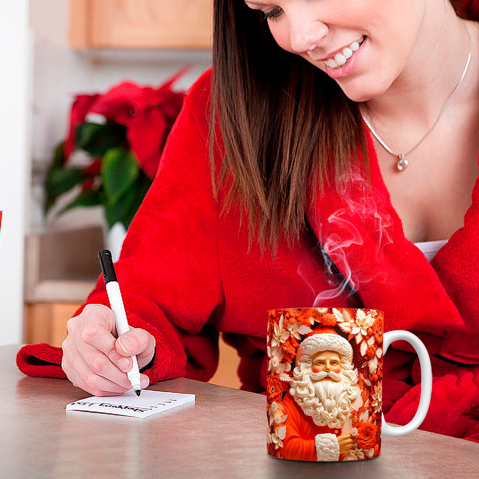 Tasse à Café Bonhomme De Neige De Noël Effet Visuel Motif Tasse D'eau