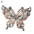 thumbnail image 2 of AYYUFE Lady Pin Rhinestone Butterfly Shape Multi Colors Stainless Dress Brooch for Prom, 2 of 8