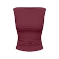 thumbnail image 3 of SHTXOZHI Womens Wide Strap Tank Tops Ruched Work Appropriate Tops Summer Trendy Neck Casual Sleeveless Tanks, 3 of 6