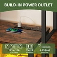 thumbnail image 6 of Uforic TV Stand for TVs up to 65", LED Entertainment Center with Bookshelf & Power Outlet & Fabric Drawer, Brown, 6 of 9