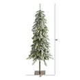 thumbnail image 2 of Nearly Natural 4.5ft. Flocked Washington Alpine Christmas Artificial Tree with 100 White Warm LED Lights and 285 Bendable Branches, 2 of 7