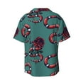 thumbnail image 7 of Kdxio Men's Hawaiian Shirt for Men Short Sleeve Shirt Snake And Rose Summer Casual Holiday Beach Button Down T-Shirts, 7 of 7