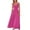 Hot Pink, variant on Aboser Womens Summer Maxi Dresses for Beach Vacation Boho Dress Elegant Empire Waist Wrap Dresses Trendy Casual Sleeveless Sundress Flowy A-Line Dress