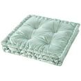 thumbnail image 2 of Stylehouse Home Decor 20" Velvet Sea Blue Floor Pillow for Adults, 2 of 8