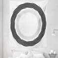 thumbnail image 1 of Black Tapestry, Abstract Circular Element with Interlace Spinning Concentric Rings Simplistic Art, Fabric Wall Hanging Decor for Bedroom Living Room Dorm, 5 Sizes, Black, by Ambesonne, 1 of 1