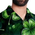 thumbnail image 5 of Saint Patrick's Day Men's Hawaiian Short Sleeve Printed Button Down Poplin Casual Summer Beach Shirt, Unisex, 5 of 6