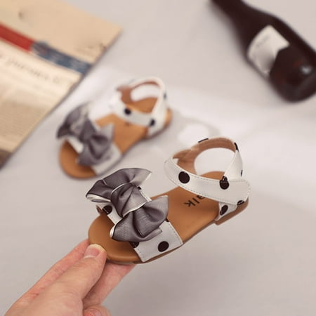 

Summer Children Kids Baby Girls Fashion Dot Bowknot Princess Sandals Shoes Fragarn