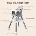thumbnail image 6 of AILEEKISS 8-in-1 Baby High Chair, Toddler Booster Seat with Dishwasher-Safe Tray, Chevron, 6 of 12
