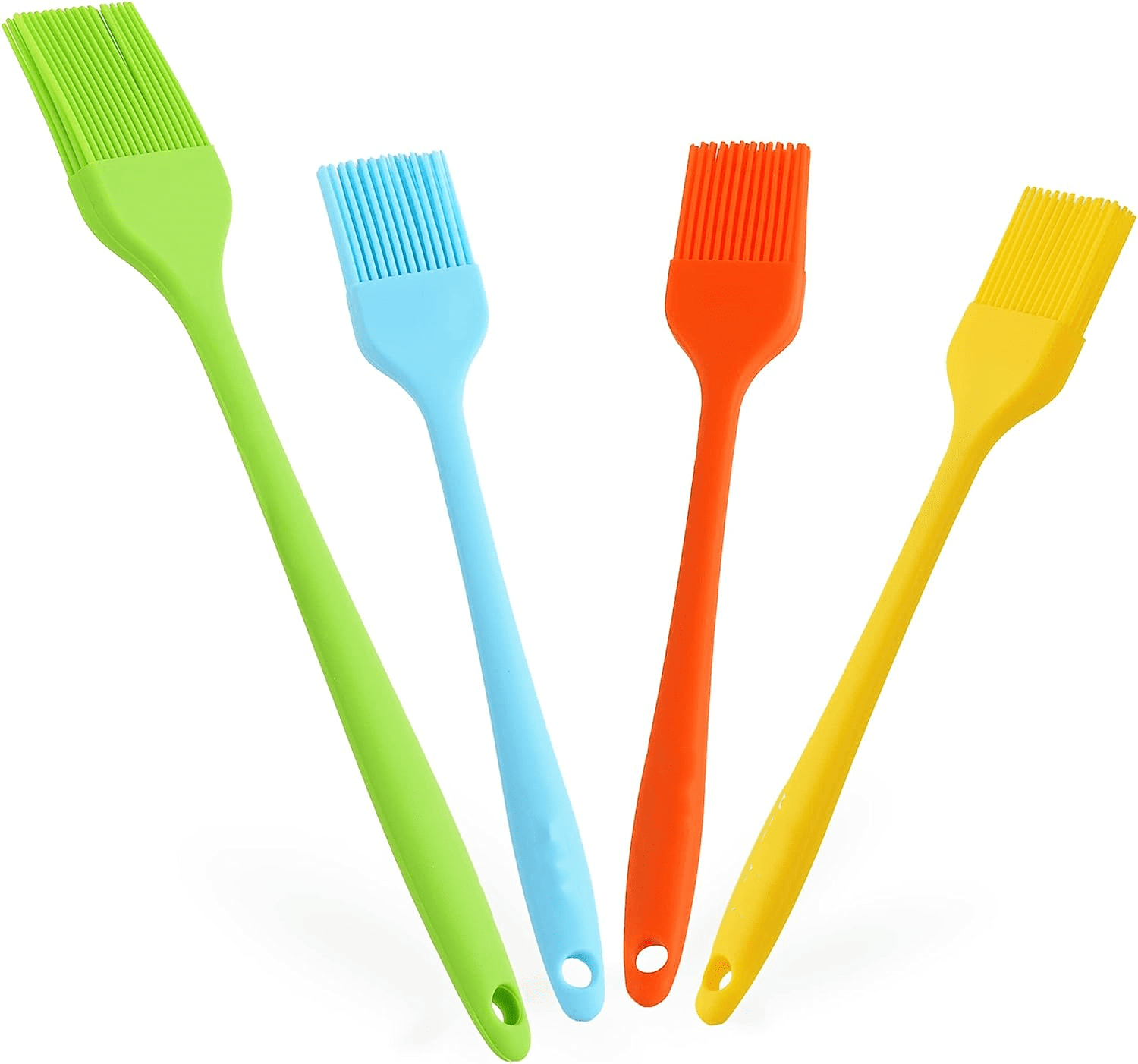 (Set of 4) Pastry Brush Heat Resistant Silicone Basting Brush With Soft Flexible Bristles