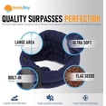 thumbnail image 3 of Sunny Bay Microwave Heating Pad, Microwavable Heated Neck and Shoulder Wrap, Hands-Free Weighted Moist Hot or Cool Pack, Soft Fleece Cover and Flaxseed Filling, 26 Inch Length, Blue, 3 of 7