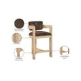 thumbnail image 2 of Meridian Furniture Sacha Brown Velvet Stool, 2 of 9