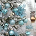 thumbnail image 6 of Sea Team 41-Pack Christmas Ball Ornaments with Strings, 60mm/2.36-Inch Medium Size Baubles, Shatterproof Plastic Christmas Bulbs, Hanging Decorations for Xmas Tree, Holiday, Wedding, Party, Babyblue, 6 of 7