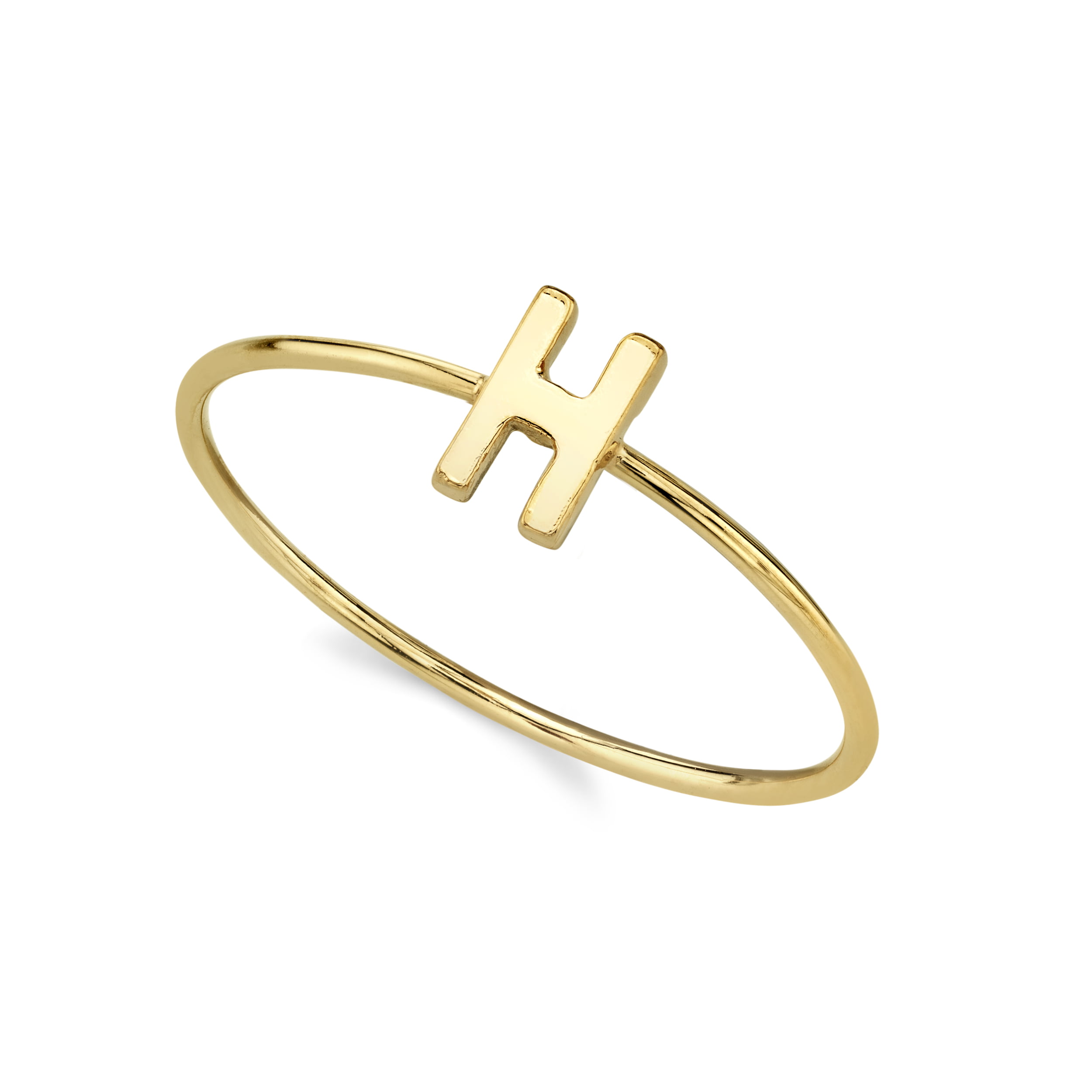 Jewels By Lux 14K Yellow White and Rose Three Color Gold Initial Letter RingP Size 7 