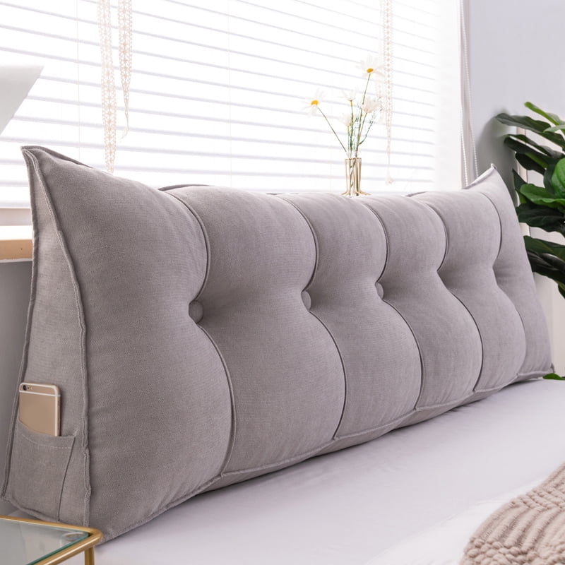 4 Colors Home Decor Large Bed Large Triangular Wedge Cushion Bedside