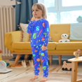 thumbnail image 4 of FORMRS Toddler Unisex Long Sleeve Top and Pants Pajama Set 2-Piece Sleepwear, Sizes 18M-8Y, Colorful Cartoon Planets, 4 of 6