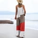 thumbnail image 3 of Trajes de Mujer Casual Suelto Impreso sin Mangas Correa Trasera, Cuello en V con Bolsillos para el Verano Y el Uso Diario, 3 of 6