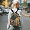 thumbnail image 7 of FORMRS Mini Backpack Purse for Women Quilted Travel Daypack Casual Shoulder Bag, Forest Mushroom, 7 of 7