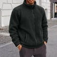 thumbnail image 5 of Husipze Mens Sherpa Fleece Jacket Full Zip Long Sleeve Teddy Fuzzy Cozy Winter Relaxed Fit Coat Insulated Warm Outerwear Black S, 5 of 8