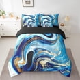 thumbnail image 2 of YST Teal Marble Abstract Comforter Set, 7-Piece, Full Size, 2 of 4
