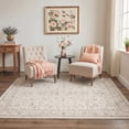 thumbnail image 5 of KUETH 2x3 Machine Washable Flat Pile Accent Rug with Rubber Backing, Vintage Persian Beige Carpet Area Rug for Entryway Bedroom and Kitchen, 5 of 6