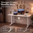 thumbnail image 4 of Homall 48" × 24" Electric Standing Desk Height Adjustable Home Office Computer Desk Memory Preset with T-Shaped Metal Bracket, White, 4 of 8
